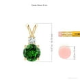 thumbnail image 3 of ANGARA Lab Grown Round Emerald Solitaire V-Bale Pendant with Lab Diamond for Women in 14K Yellow Gold (Size-6mm) | May Birthstone, Anniversary, Jewelry Gift for Women | Lab-Grown Emerald Necklace, 3 of 8