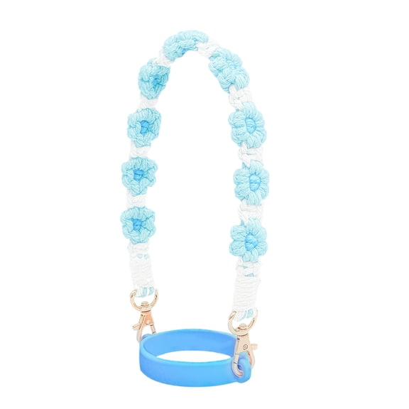 Water Bottle Handle Strap - Handmade Flower Sling Holder, Compatible with 16 - 40oz Bottles, Soft Material, Bohemian Style, Great Gift