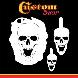 Custom Shop Airbrush Stencil Skull Design Set #5 - 3 Laser Cut Reusable  Templates - Auto, Motorcycle Graphic Art 