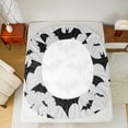thumbnail image 5 of jejeloiu Happy Halloween Twin Sheet Set (3-Piece) Bats Gray Black Ultra Soft Decor Teens, 5 of 7