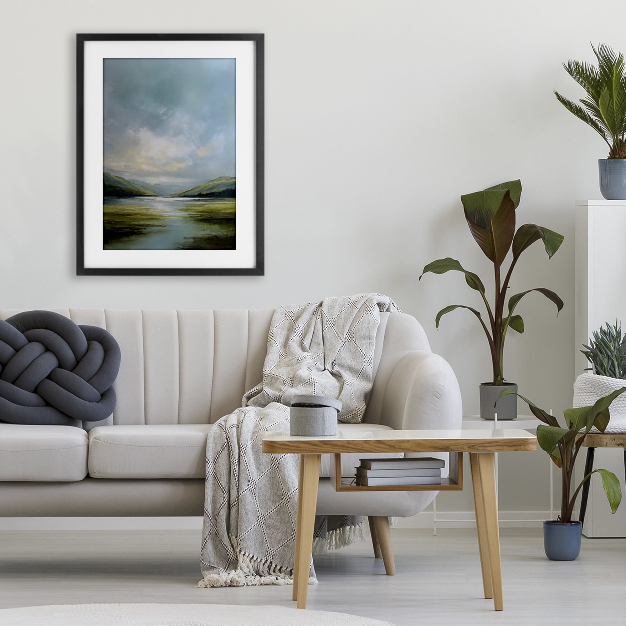Stupell Industries Here Comes Sun over Valley Black Framed Print Under Glass, design by Petal Prints Design