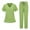 Green, variant on Wyobmus Scrub Suit Set for Women Solid Short Sleeve Cross V-Neck Top & Tapered Leg Jogger Pants With Drawstring And Pockets Soft Work Uniforms Set Olive Green