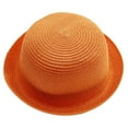 thumbnail image 1 of 56-58 cm circunferencia del sombrero sombrero para el sol femenino sombrero de sol de verano sombrero de cúpula rizada lindo protector solar sombrero de paja sombrero de playa casual, 1 of 5