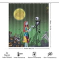 thumbnail image 2 of The Nightmare Before Christmas Rideau de Douche Décoratif Rideau de Bain Imperméable en Polyester avec 12 Crochets, 2 of 7