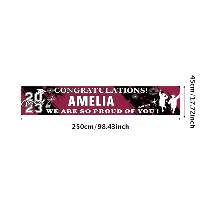 Polyester Graduation Banner Decorative Celebration Event Decoration for Graduation Party Celebration Ceremony Public Event
