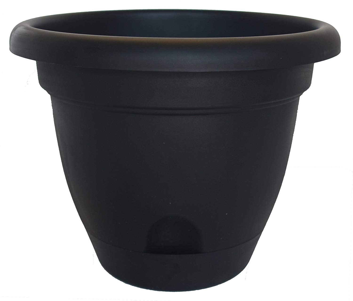 LP0600 Lucca Self Watering Planter, 6Inch, Black, 100Percent UV