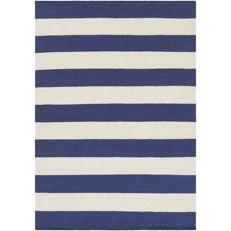 Breakwater Bay Stonebridge Hand Woven Wool Navy White Area Rug Breakwater Bay Stonebridge Hand Woven Wool Navy White Area Rug