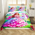 thumbnail image 1 of Erosebridal Housse de Couette Princesse Rêveuse Très Grand, Ensembles de Literie Conte de Fées Taille Très Grand, Décoration Licorne Magique, Réversible 3 Pcs (Sans Couette), 1 of 7