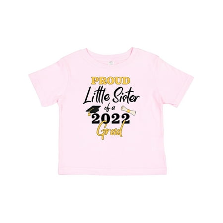 

Inktastic Proud Little Sister of a 2022 Grad Gift Baby Girl T-Shirt