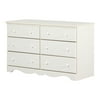 South Shore Summer Breeze 6-Drawer Double Dresser, Multiple Finishes