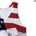 thumbnail image 4 of Men's Casual American Flag Print Sleeveless Tank Tops Sportswear Muscle Patriotic Tees, 4 of 4