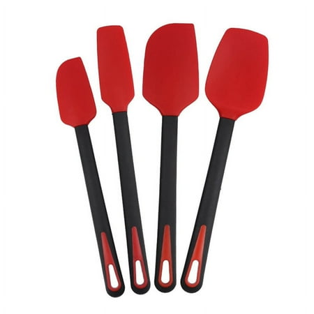 

4 pcs Silicone Spatulas for Cooking High Heat Resistant Scraper Commercial Baking Spatula for Kitchen Cooking Utensils