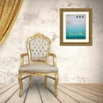 thumbnail image 3 of Hogan, Melody 15x18 Gold Ornate Wood Framed with Double Matting Museum Art Print Titled - By the Sea Saffron Teal 1, 3 of 4