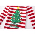 thumbnail image 3 of Little Boys Girls Christmas Pajamas Sets for Toddler 100% Cotton Stripe Tree Starry Sleepwear Long Sleeve 2 pcs kids Clothes Pjs Tree-6557-3T, 3 of 7