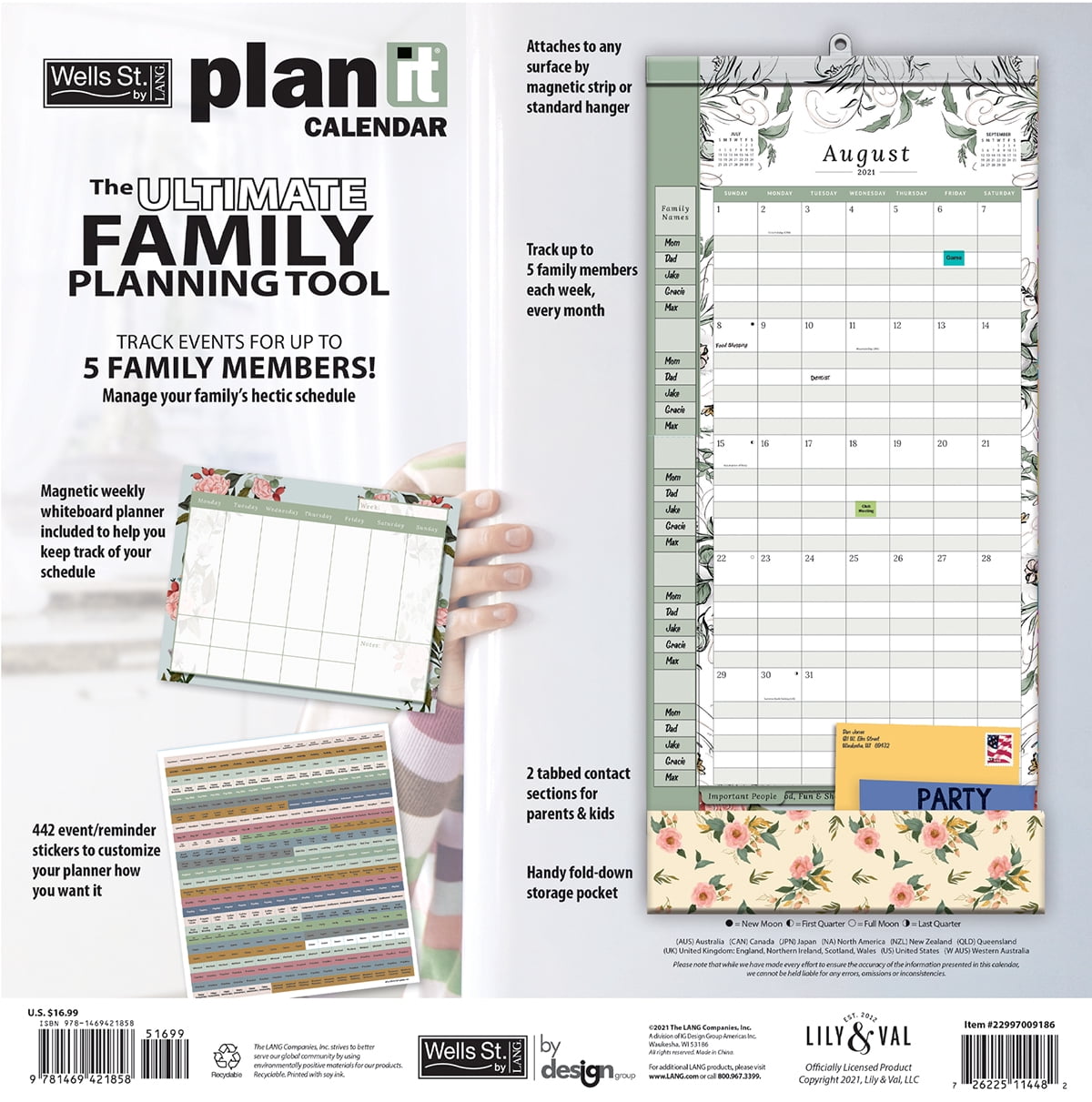 Wells Street By Lang, Just Breath Plan-It Plus Wall Calendar