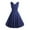 Navy, variant on TIHLMK Prom Dress Women's Summer Sleeveless V Neck Vintage Solid Party Swing Dress