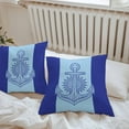 thumbnail image 5 of Outdoor Waterproof Pillow Covers Pack of 2, Anchor Summer Beach Abstract Blue Decorative Throw Pillowcases Cushion Covers for Garden Patio Tent Sofa Couch, 24x24 inch, 5 of 8