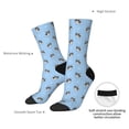 thumbnail image 4 of KLL French Bulldog Puppy Print Cool Socks Men's Women's Crew Socks Funny Crazy Novelty Stockings, 4 of 6