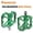 Green, variant on BUCKLOS Mountain Bike Pedals 9/16", DU Sealed Bearing Flat Platform Bicycle Pedals, CNC Aluminum Alloy Wide MTB Pedals, Anti‑Slip Pins, Waterproof Dustproof for MTB BMX Folding Bikes