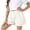White#55, variant on Girls Summer Beaach Shorts High Waisted Cotton Cuffed Shorts Back Elastic Waist Pleated Shorts with Pockets Yellow 5-6 Years