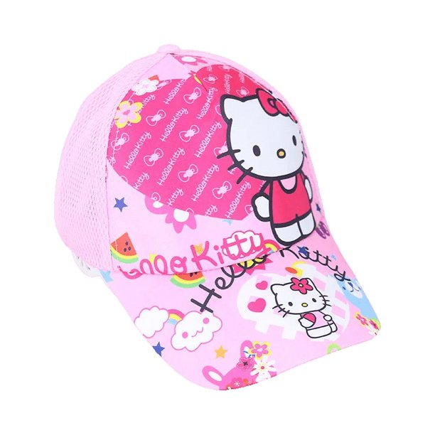 Sanrio-gorros de HelloKitty para niños y niñas, gorro ajustable de malla, estilo Hip Hop, ideal para regalo, primavera y otoño