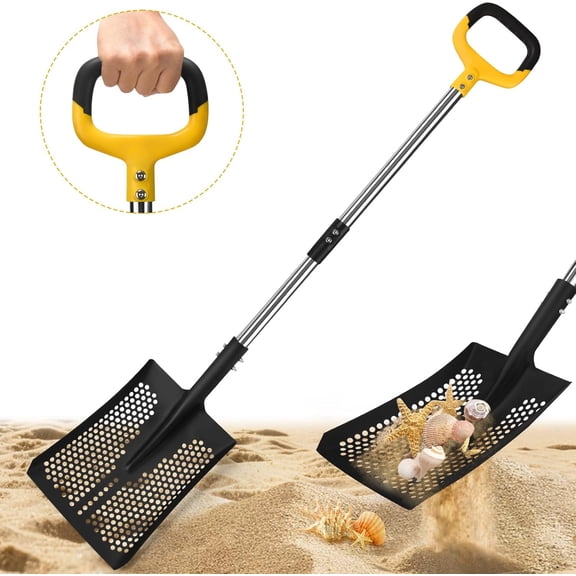 Sand Sifter Shovel, Long Lightweigh Sifting Shovel for Sand Sifter, Perfect for Shark Tooth, Leaf Collector