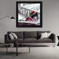 thumbnail image 3 of Assaf Frank 20x20 Black Modern Wood Framed Wall Art Titled - Venetian mask and high heel shoe with red rose, Rialto bridge, Venice, Italy, 3 of 6