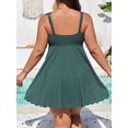 thumbnail image 7 of Asoul Womens Plus Size Scalloped Ribbed Swim Dress Full Coverage Tummy Control One Piece Swimsuits Flowy Bathing Suits, 7 of 7