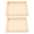 thumbnail image 1 of 2pcs Puzzle Block Wood Trays Wood Serving Tray 3D Puzzle Toy Organizers, 1 of 5