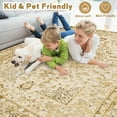 thumbnail image 2 of Area Rug for Living Room, 5.3x8 Machine Washable Rugs, Abstract Vintage Distressed Indoor Rug, Large Throw Rug Dining Room Aesthetic, Non-Slip Carpet, 2 of 9