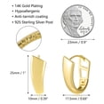 thumbnail image 5 of Lancharmed Gold Plated Studs Earrings for Womens,Wide Gradient Hoops Earring Wedding Gifts, 5 of 7