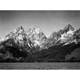 thumbnail image 2 of Adams, Ansel 32x25 Black Ornate Wood Framed with Double Matting Museum Art Print Titled - Grassy valley and snow covered peaks, Grand Teton National Park, Wyoming, 1941, 2 of 4