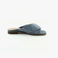 thumbnail image 6 of Vionic Womens Miramar Denim Peep-Toe Slide Sandals, 6 of 8