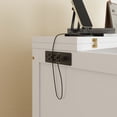 thumbnail image 6 of Queen Size Murphy Bed with USB Port and Removable Shelves on Each Side, Solid Pine Murphy Cabinet Bed for Home Office, Guest Room, White, 6 of 9