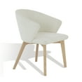 thumbnail image 5 of SAFAVIEH Couture Wynonna Modern Linen Solid Dining Armchair, Ivory/Natural, 5 of 8