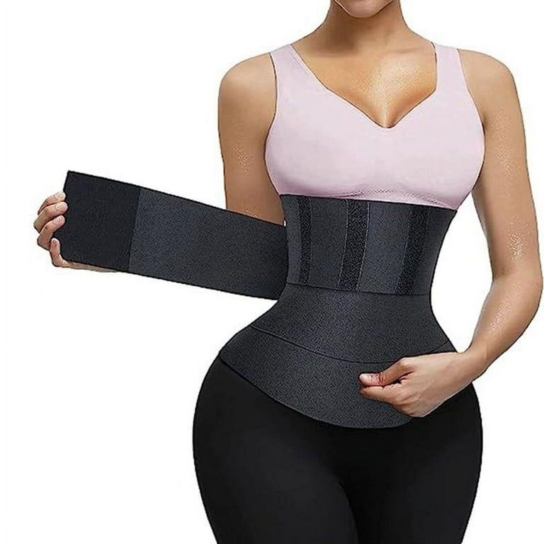  VIMUSFUN Waist Trimmer Belt Men Sweat Band Waist Trainer For  Women Lower Belly Fat Tummy Stomach Wraps Waste Trainers Low Back Support  Small/Medium/Large/Plus Size Black : Sports & Outdoors