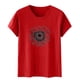 thumbnail image 4 of Blusas de Manga Corta para las Mujeres Divertida Impresión Cuello Redondo Camiseta Vintage, Blusas de Primavera para las Mujeres, 4 of 5