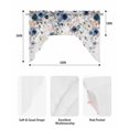 thumbnail image 5 of Navy Blue Flowers Swag Valances for Windows, Small Curtains Drapes, Spring Floral Elegant Pastoral Watercolor Kitchen Window Curtains Over Sink Window Treatment Valance for Bedroom/Bathroom 56"x36", 5 of 5