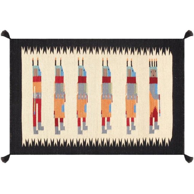 Pasargad Home PNT-159 3X4 2 ft. 7 in. x 4 ft. Kilim Collection Hand-Woven Wool Area Rug