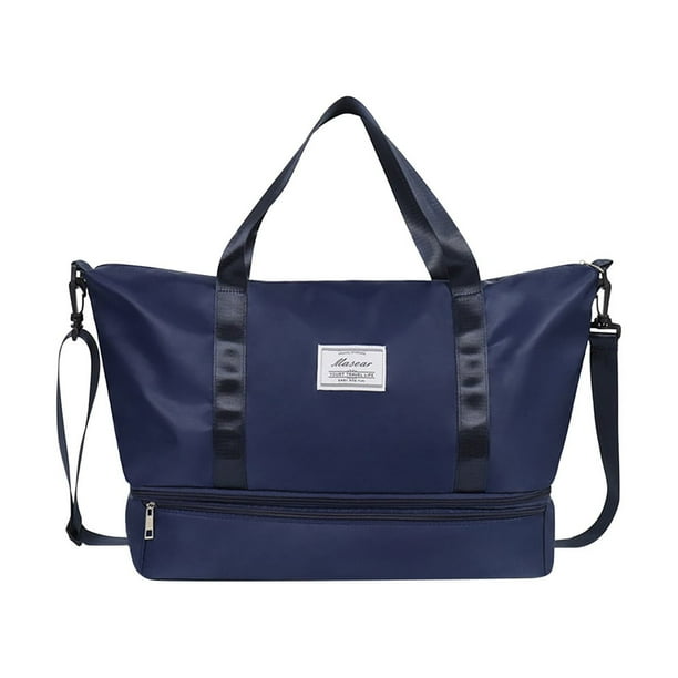 Wmhnj Bolsa de viaje plegable con compartimento para zapatos y correa para el hombro. Organizador impermeable y resistente al desgarro para gimnasio, deportes, playa y vacaciones.