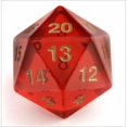thumbnail image 1 of Ruby 55mm D20 Count Down Die, 1 of 1