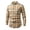 #02 Yellow, variant on Men's Modern Fit Button Down Plaid Shirt, Casual Long Sleeve Collared Top, Leisure Plaid Shirt with Exterior Pocket for Work Casual, Dark Blue M