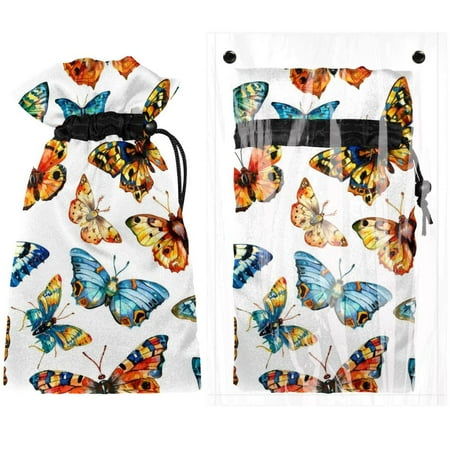 

Josid Butterfly Pattern Reusable Outdoor Faucet Insulation Covers Waterproof and Freeze-Resistant Spigot Protector Bags 2 Pack 11 x 6.9
