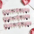 thumbnail image 4 of Press on Nails GJJBQTT, diseño de San Valentín, largo y almendra, 24 unidades, acrílico, 4 of 7