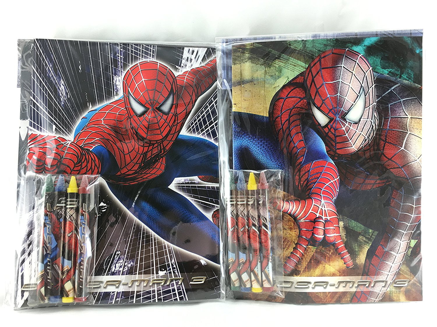 Party Favors Spiderman Coloring Book & Crayon Set 12 Pack ( Assorted Style)