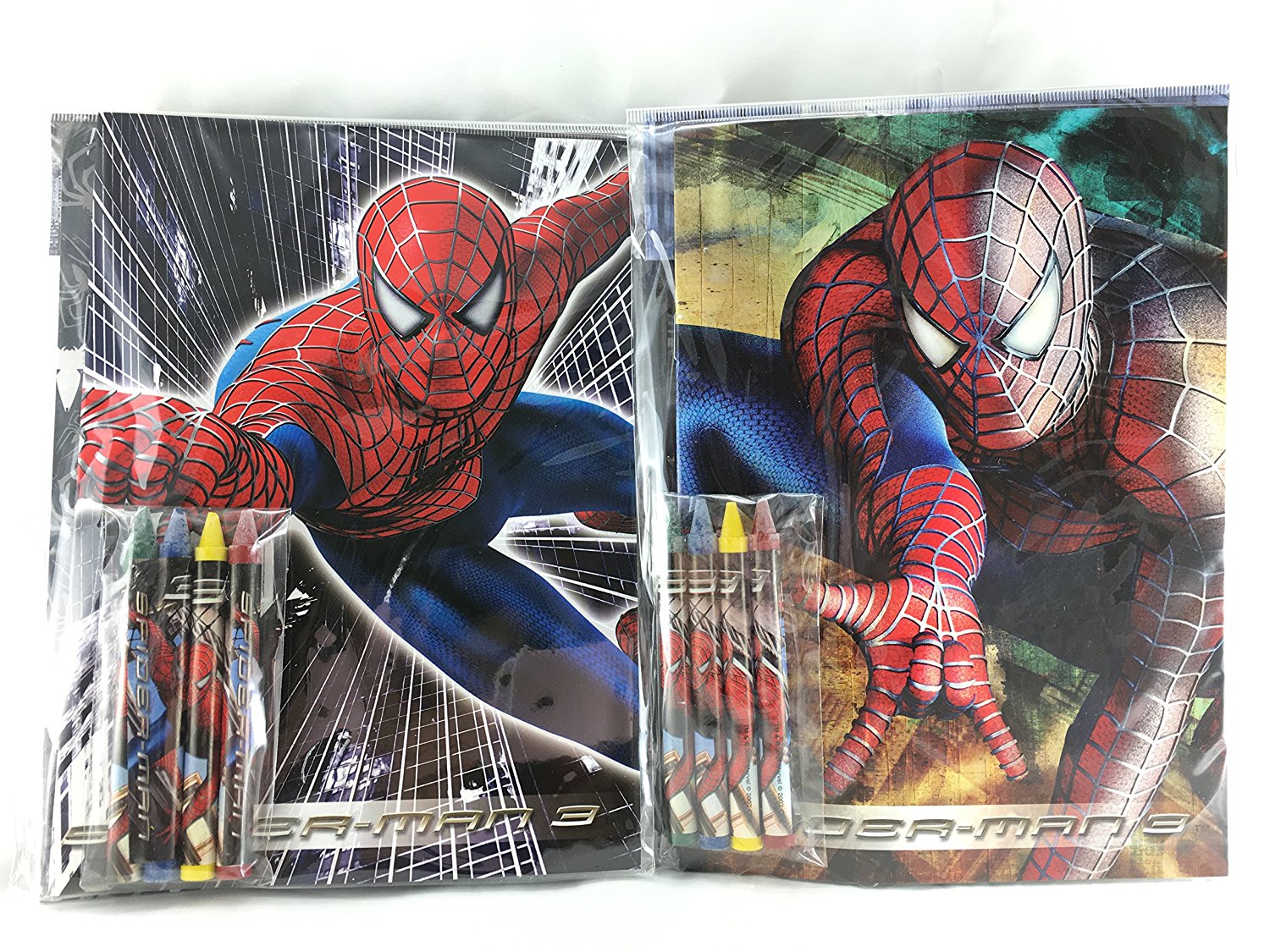 Party Favors Spider-Man Coloring Book & Crayon Set 12 Pack ( Assorted Style)
