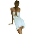 thumbnail image 2 of Women KILLER LEGS - Sweet Dreams V-neck Bias Cut Slip Dress, White, L, 2 of 2