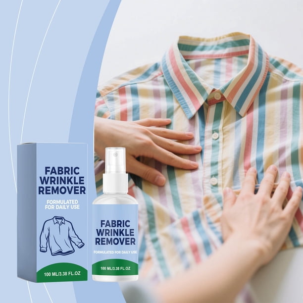 CaiYueKe Clothing Wrinkle Removing Spray, 100ml No Ironing Required Fabric Smoothing Spray, Portable Wrinkle Remover, Suitable for Various Fabrics, Quick Daily Wrinkle Release Spray