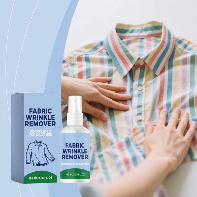 Spray antiarrugas para telas: no necesita planchado, bruma suavizante y antiarrugas para uso diario en camisas, blusas y diversas telas. Solución portátil y práctica para el cuidado de la ropa