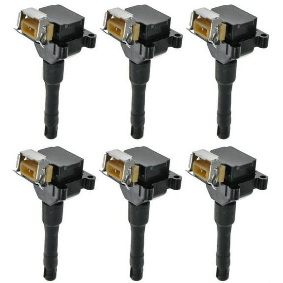 TRQ Ignition Coil Set of 6 Kit for BMW M3 325 525 530 I6 Engine ICA61536